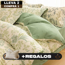 [Llevá 2 Pagá 1] Juego de Cama Completo Luna Estampado en Algodón y Poliéster (¡Noches Maravillosas de Relax!) +2 Fundas para Almohada