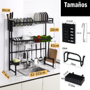 Organizador de Cocina Inteligente en Acero Inoxidable (¡Espacioso y Perfecto para Transformar tu Cocina!) +REGALO: Kit de Utensilios de Cocina
