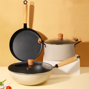 Conjunto Completo de 3 Ollas en Acero Inox Antideslizante con Mango de Madera +REGALO: Kit de Utensilios de Cocina