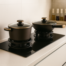 Conjunto Completo de 3 Ollas en Acero Inox Antideslizante con Mango de Madera +REGALO: Kit de Utensilios de Cocina