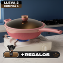 [Llevá 2 Pagá 1] Sartén Antiadherente Premium con Revestimiento Duradero, Cocción Uniforme y Limpieza Fácil + REGALO: Kit de Utensilios