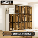 [Llevá 2 Pagá 1] Armario Organizador Desmontable con Divisiones Inteligentes y Puertas Ahumadas